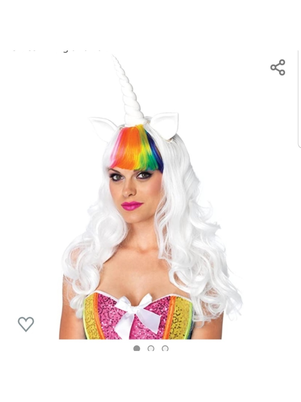 Leg Avenue Unicorn rainbow Wig  & tail
